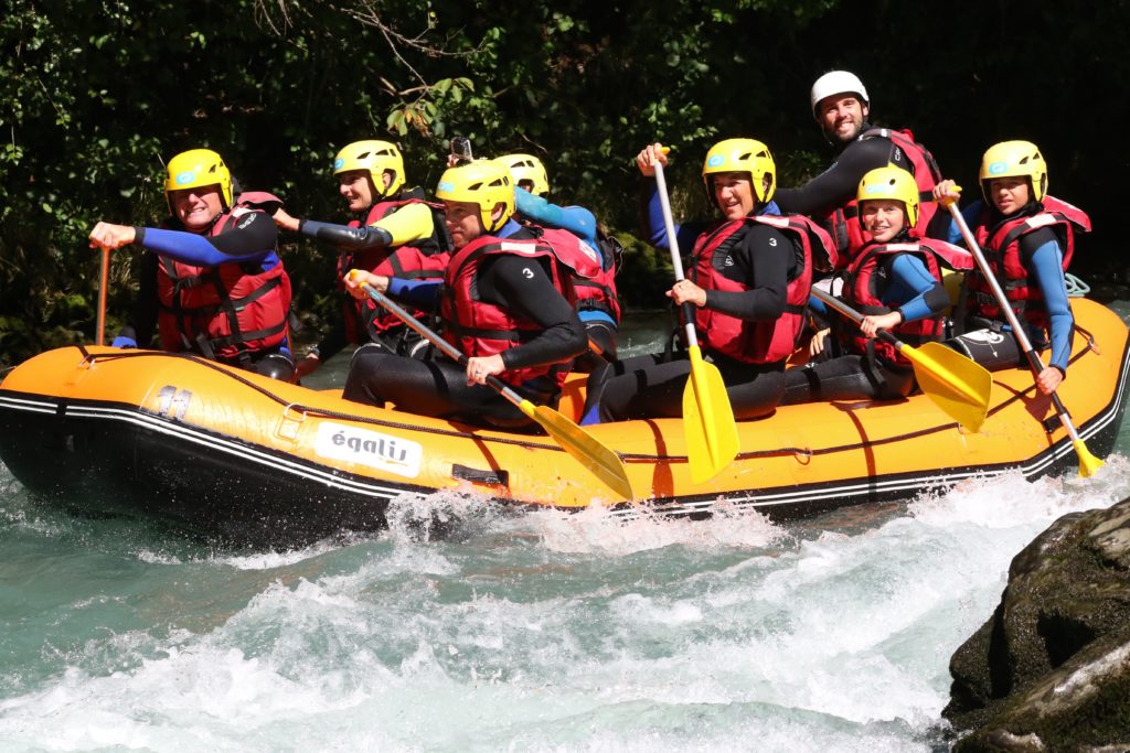 Descente rafting enfant sur l'Isère en savoie